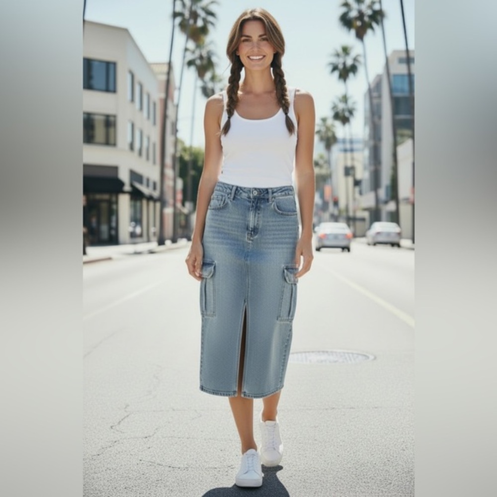 Blue Revival Denim Skirt Size 25